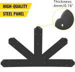 Black Powder Coated Steel Truss Connector Plates 4Mm For Wooden Beam