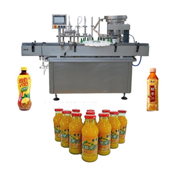 Pneumatic Driven Water Filling Machine , Stainless Steel Beverage Filling