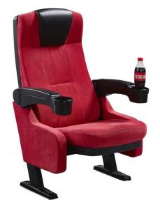 Quality Cup Holder Luxury Cinema Theater Chairs With Flame Retardant Fabric wholesale