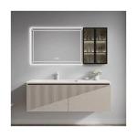 Acrylic Door Panel Surface Treatment Italian Wood Grain Floating Bathroom Vanity