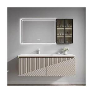 Quality Acrylic Door Panel Surface Treatment Italian Wood Grain Floating Bathroom Vanity wholesale