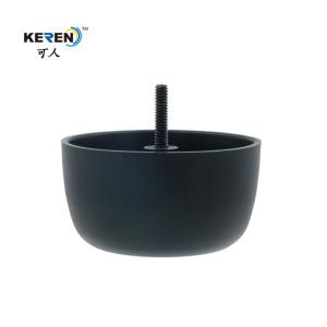 Quality KR-P0103 2 Inch Round Plastic Furniture Feet , Screw Plastic M8 Adjustable Feet wholesale