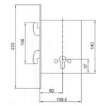Iron Sliding Security Rim Lock White Color ISO9001 2 Years Warranty