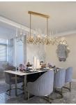 Rectangle Kitchen Chandelier for Living room Dining Room Luxury Crystal Candles