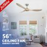 Buy cheap ETL 3 Solid Wood Blades Ceiling Ventilation Fan With Remote Control from wholesalers