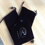 Silk Screen Printing Logo Drawstring Portable Velvet Jewelry Pouch