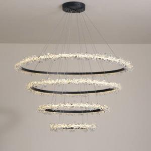 Simple Atmosphere Crystal Wreath Modern Pendant Light Warm White Light