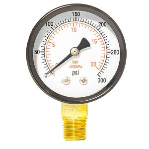 Quality Gas 75mm 3 Inch 300 Psi Pressure Gauge Aluminum Pointer 1/8 NPT Connection wholesale