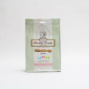 Quality 17.77OZ 75mm Pet Food Packaging Bag Doggy Dental Chews Flat Bottom Pouch With Zipper wholesale