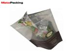 Food Grade Zipper Clear Food Pouches , Clear Plastic Stand Up Pouches For Candy