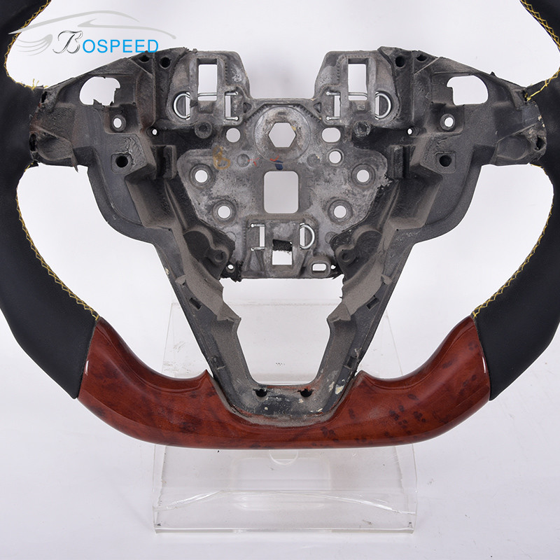 Custom Mahogany Ford Carbon Fiber Steering Wheel Smooth Leather F150