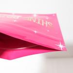 Pink Beauty Lip Gloss Packaging Waterproof Plastic Zipper Bag Gravure Printing