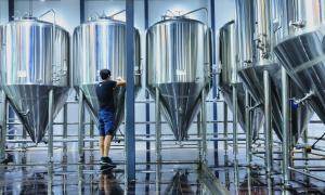 Quality Silver 1000L Commercial Beer Brewing Equipment 0 - 80KW Power 3mm Inner Tank wholesale