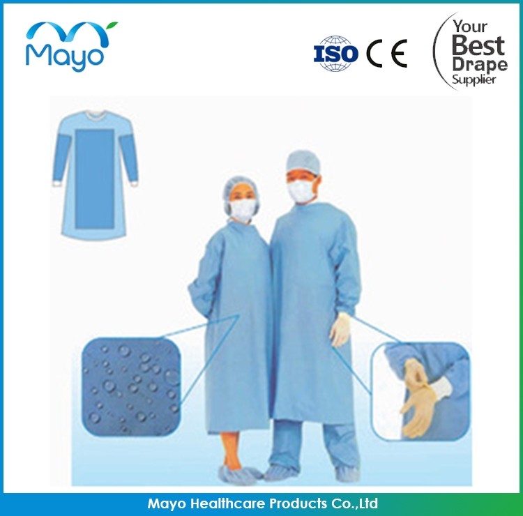 EO Sterile Surgical Gowns XL XXL Knitted Cuff Gown Blue Green