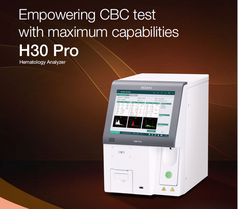 Edan 3 Diff Hematology Analyzer Clinical Analyzer with Reagent H30PRO