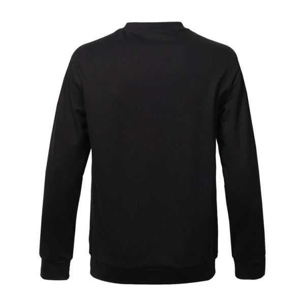 High quality cotton O neck sweatshirt fashion ,High end custom embroidered black