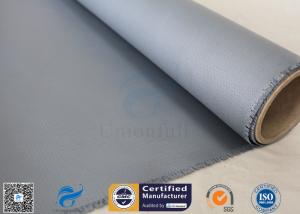 Quality Welding Curtain / Fire Blanket 510g Gray Color 0.45mm Silicone Coated Fiberglass Fabric wholesale