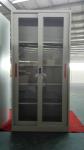 Glass/steel door swing open steel cupboard cabinet Knocked down structure/white