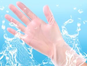 Quality Industrial Vinyl Gloves / Pvc Gloves Disposable Gloves Blue / Black And Clear wholesale