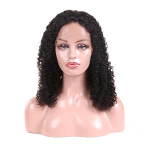Quality Natural Black Glueless Full Lace Human Hair Wigs Kinky Curly OEM Service wholesale