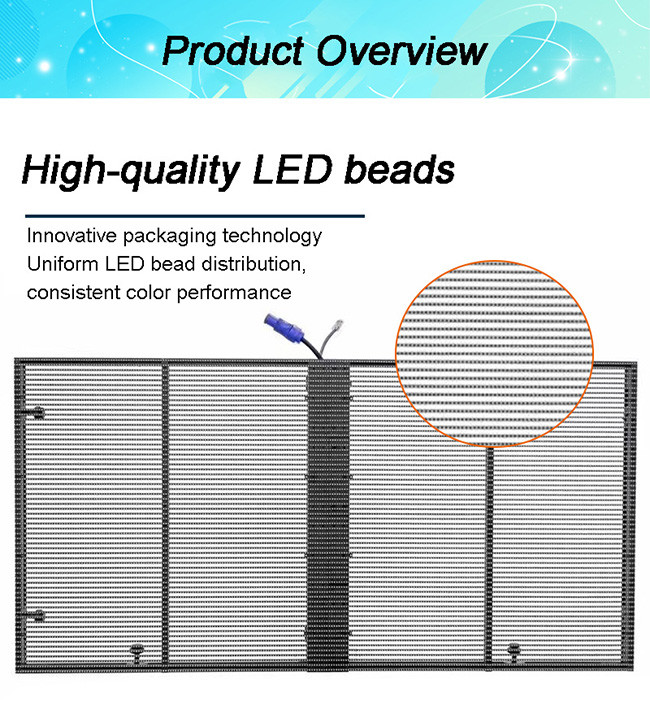 Flexible Adhesive Super Thin Transparent Film LED Screen for Glass Video Walls and Advertising