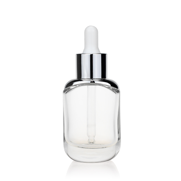 Skincare Package Serum Dropper Bottles Round 1 Oz Clear Glass Dropper Bottles