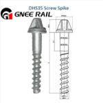 High Grade Material DHS35 Railway Screw Spike Zinc HDG Black Oxide Options
