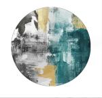 Living Room Geometric Decorative Carpet Chair Floor Mat Round Computer Chair