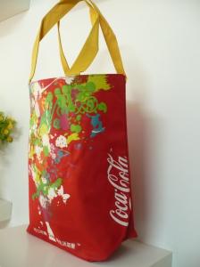 Quality Red Cola Oxford Fabric Carrier Bags, Eco Friendly Shoppng Bag With Nylon Handle wholesale