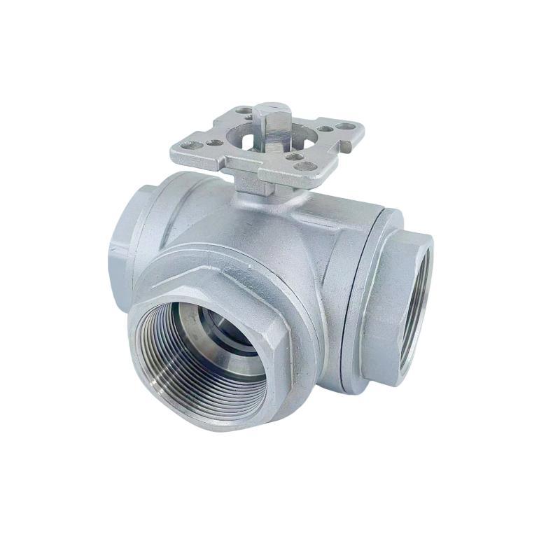 High Quality Stainless Steel Thread Three Way High Platform Ball Valve