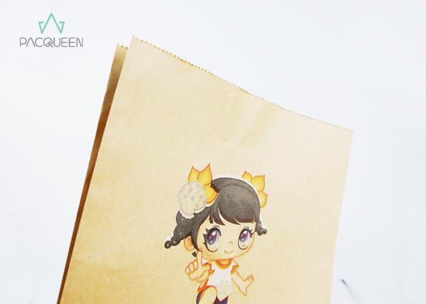 Custom Printed Greaseproof Burger Paper Anti Grease / Oil Brown Kraft / White