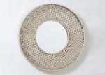 Round Rose Gold Painting Metal Wall Art Mirror