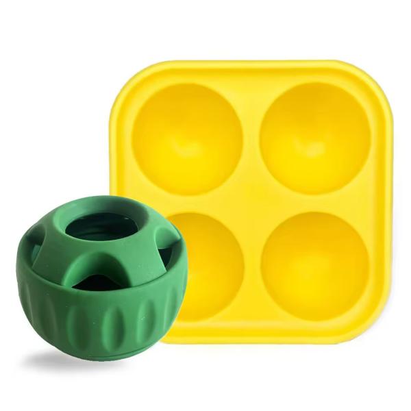 Refillable Natural Rubber Slow Feeder Dog Ball Easy Clean Silicone Dog Food Ball