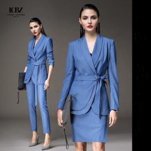 Quality Classic Womens Suits Set for Women Lady Business Suits NO Hooded Button Decoration wholesale