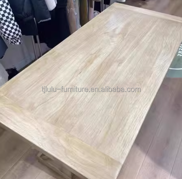 Customized Luxury French Solid Pine Wood Restaurant Dining Room Table Set
