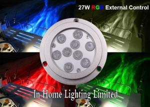 China 27W Bluetooth RGB LED Boat Light IP68 , Stainless Steel Underwater Light on sale