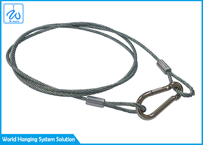 Stainless 316 3mm Wire Rope Loop Slings / Safety Cable For Led Par Light
