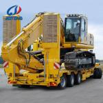 Truck Trailer Excavator Transporting Gooseneck Lowbed 3 Axles 60ton Low Bed