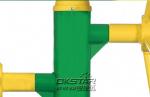 outdoor fitness equipments steel based zinc powder coating Rotating Wheel-OK