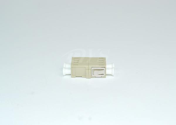 Beige Multimode Duplex LC Fiber Optic Adapter