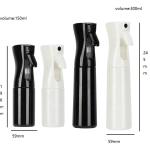 White Black Refillable Continuous Mist Spray Bottle 300ml ISO9001