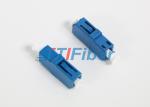 UPC Single mode Fiber Adapter Ceramic Sleeve , Blue color Housing