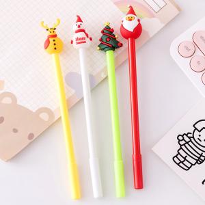 Quality Christmas Creative Gel Ink Pen 0.5mm Santa Claus Snowman Tree Black Gel Ink Pen wholesale
