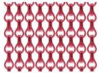 Red Lightweight Anodized Aluminium Chain Fly Screen Anti Insect