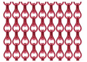 Quality Red Lightweight Anodized Aluminium Chain Fly Screen Anti Insect wholesale