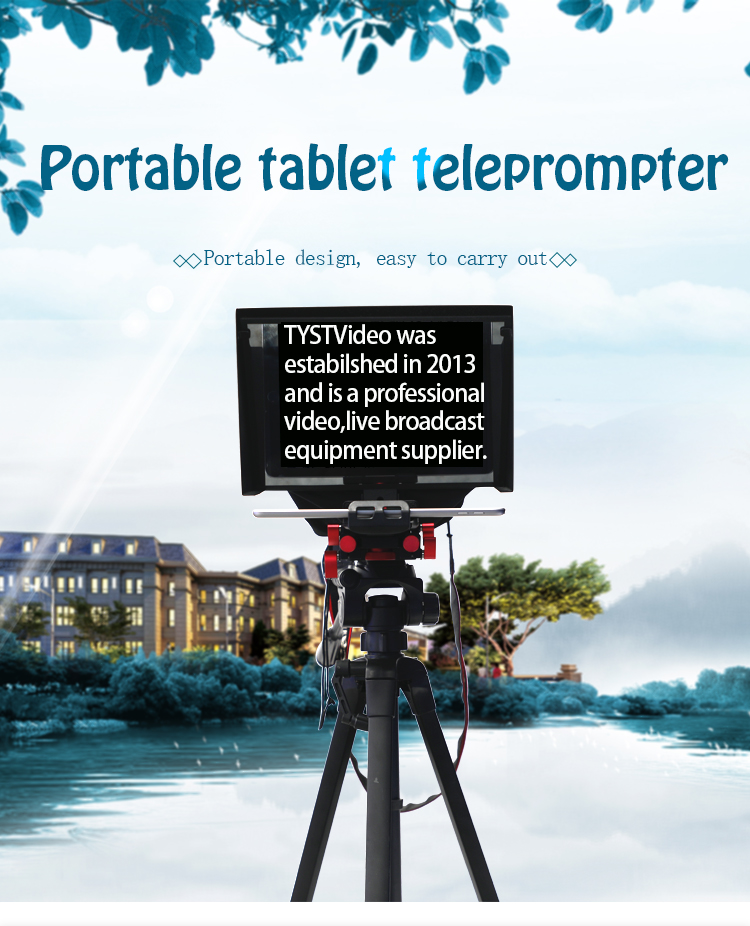 TYST Universal Portable Remote Control Prompter for Tablet/DSLR Camera Live Broadcasting