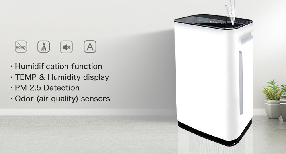 Energy Economical 86W HEPA Dust Desk Air Purifier Aluminum Mesh