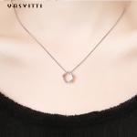 6.3in 3 Gram Sterling Silver Jewelry Necklaces 5A Cubic Zircon Crown Pendant