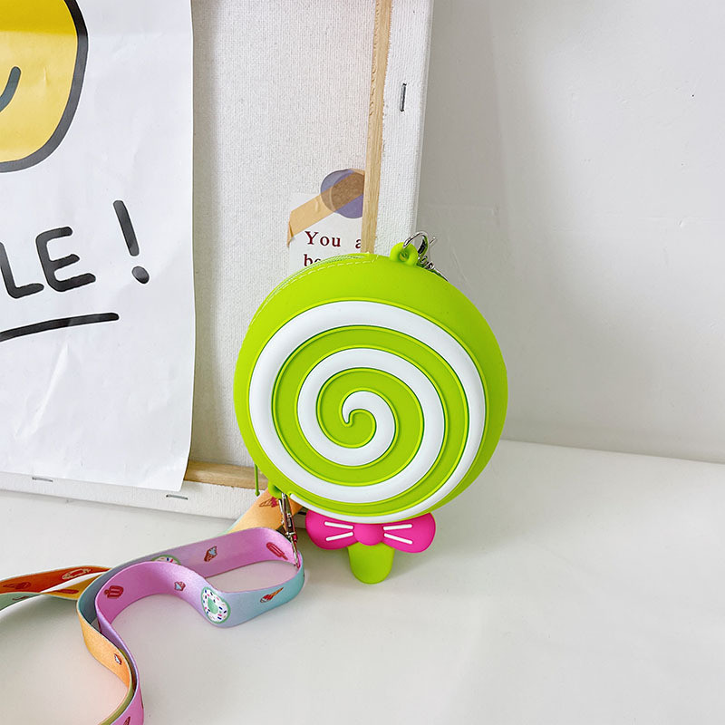 Lollipop Purse Crossbody Bag Lovely Lollipop Pouch Wallet Key Bag Shoulder Bag Pencil Case For Kids School Supplies