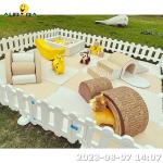 High Safety Indoor Soft Play Equipment With White Fence Climber Set For Kids